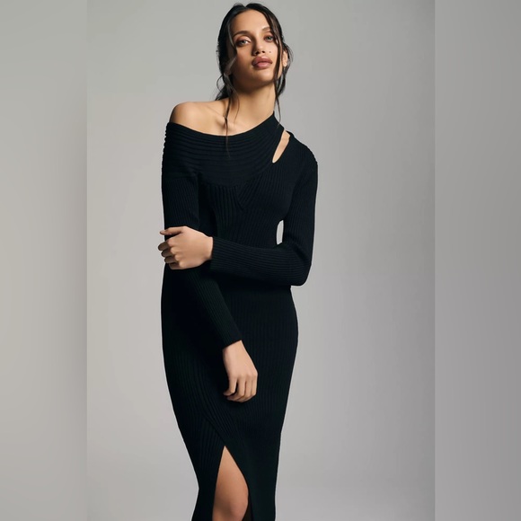 Anthropologie Moon River One-Shoulder Cutout Dress - Picture 4 of 5